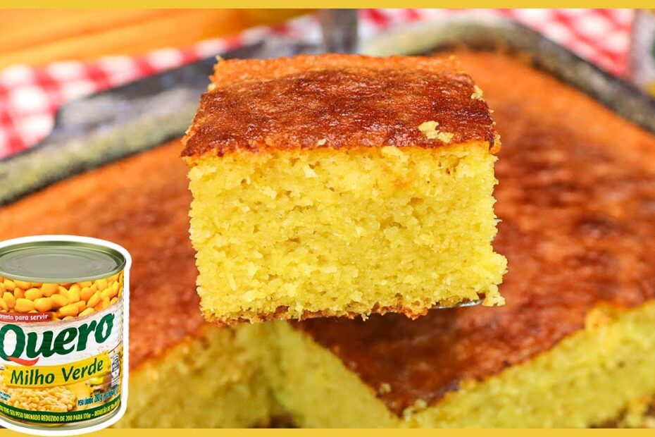 Bolo de Milho de Latinha Fofo e Molhadinho (Sem Trigo)